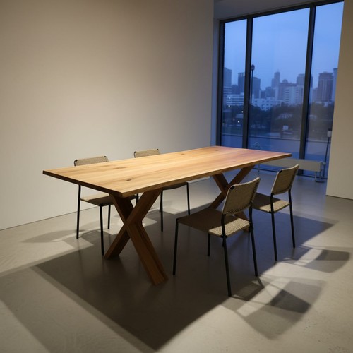 Solid oak dining table - solid, rustic