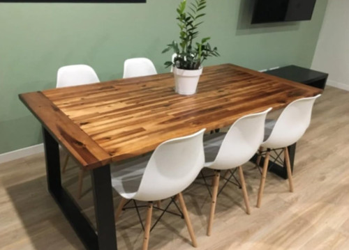 Industrial dining table large - dining,