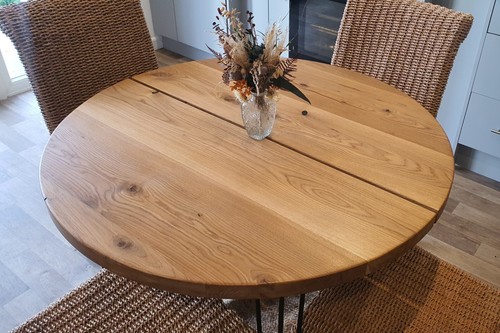 Solid oak round dining - solid,
