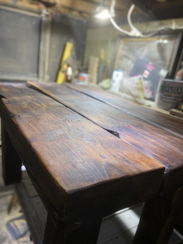 Solid oak table handmade - solid,