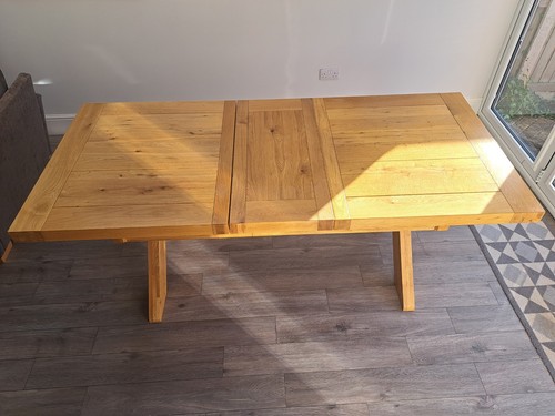 Solid oak dining table - solid,