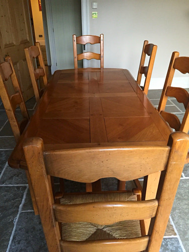 Extending french oak dining - oak,