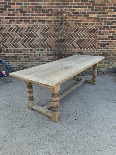 Bleached oak refectory dining - refectory,