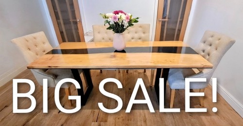Seat epoxy table oak river - table,