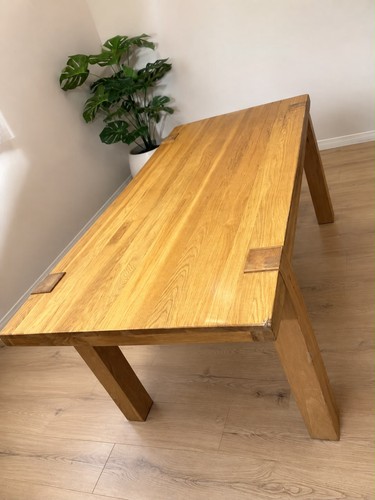 Large solid oak dining table - large,