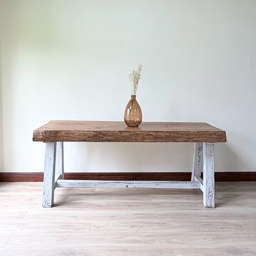 Reclaimed oak live edge dining - reclaimed,