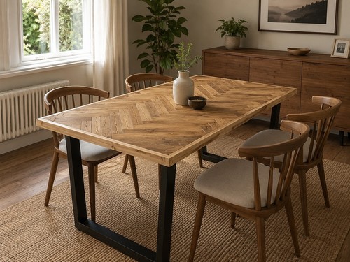 Solid wood rustic herringbone - solid,