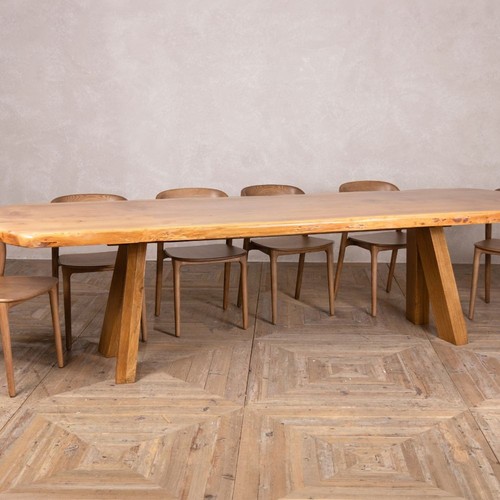 Solid oak live edge dining - solid,