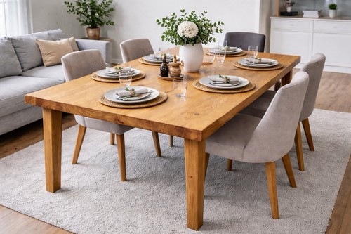 New solid oak dining - new,